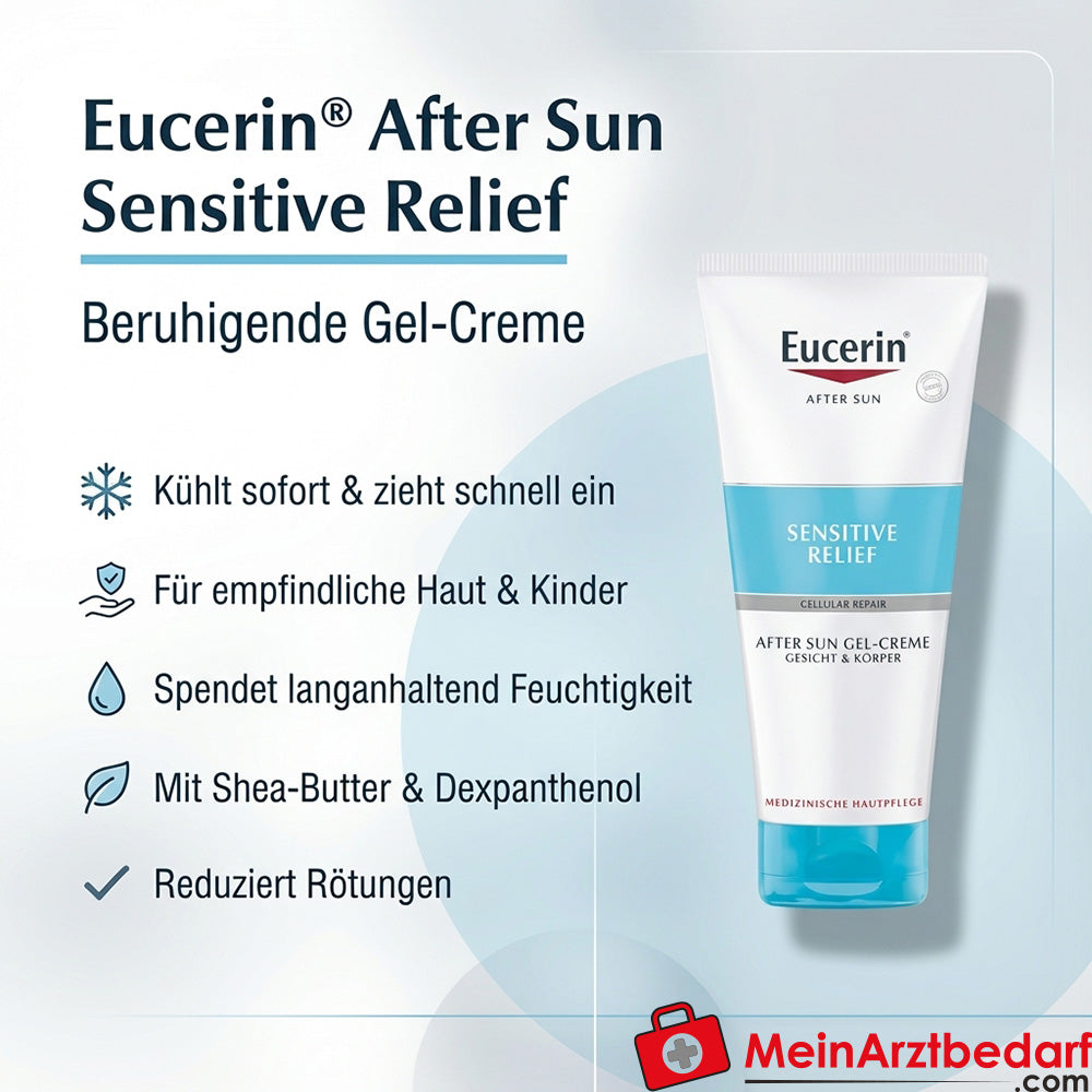 Eucerin After Sun Sensitive Relief Żel-krem z dekspantenolem i licochalkonem A 200 ml