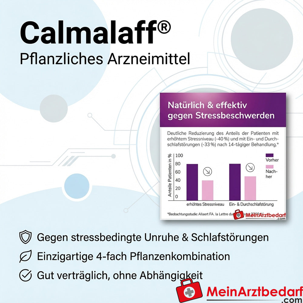 Calmalaif comprimidos recubiertos a base de plantas medicinales (valeriana, pasiflora, ortiga negra, espino blanco)