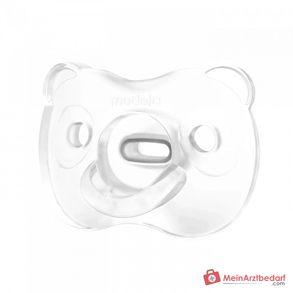 MEDELA Sucettes bébé silicone souple 0-6 mois Duo 2 pièces avec étui Bleu