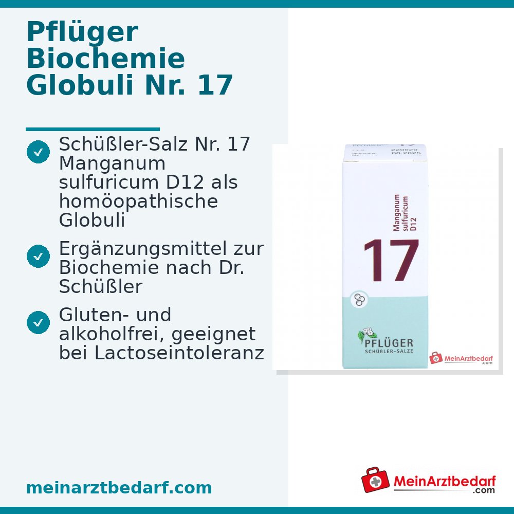 Globules Pflüger Biochimie n° 17 Manganum sulfuricum D12 granulés, 15 g