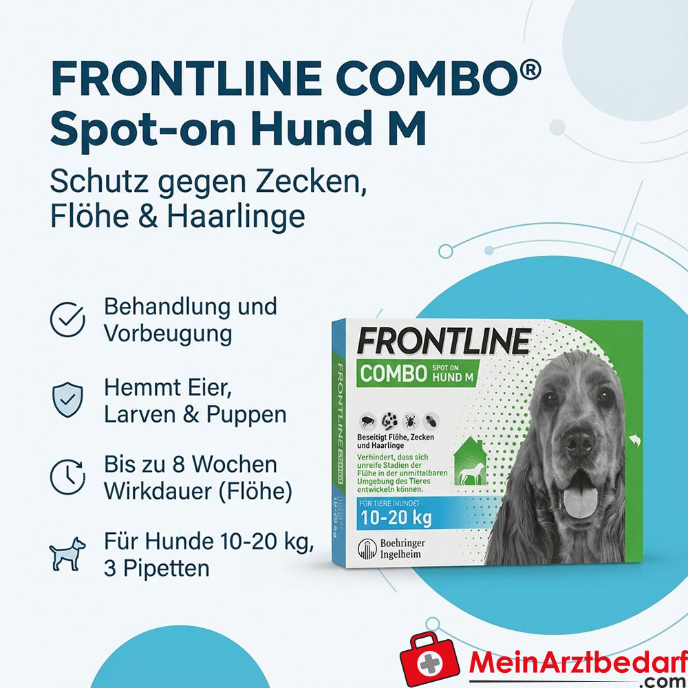 Frontline combo spot chien M, 3 unités