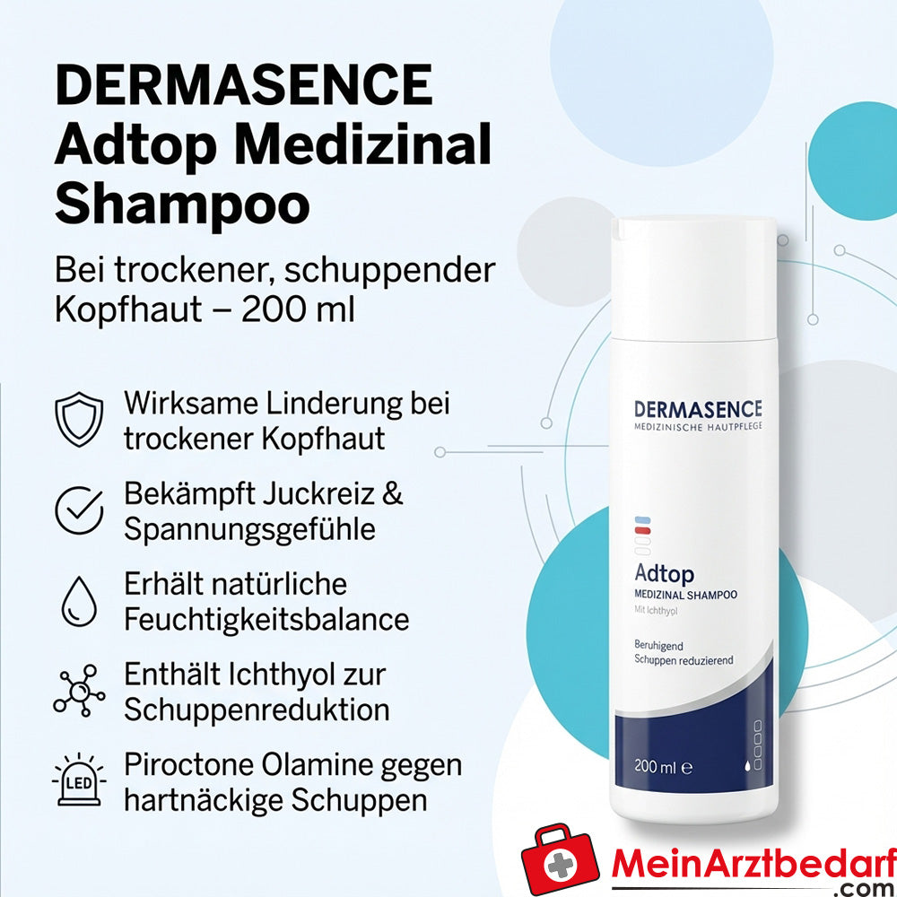 DERMASENCE Adtop Medicinal Shampoo Ittiolo e Piroctone Olamina 200 ml