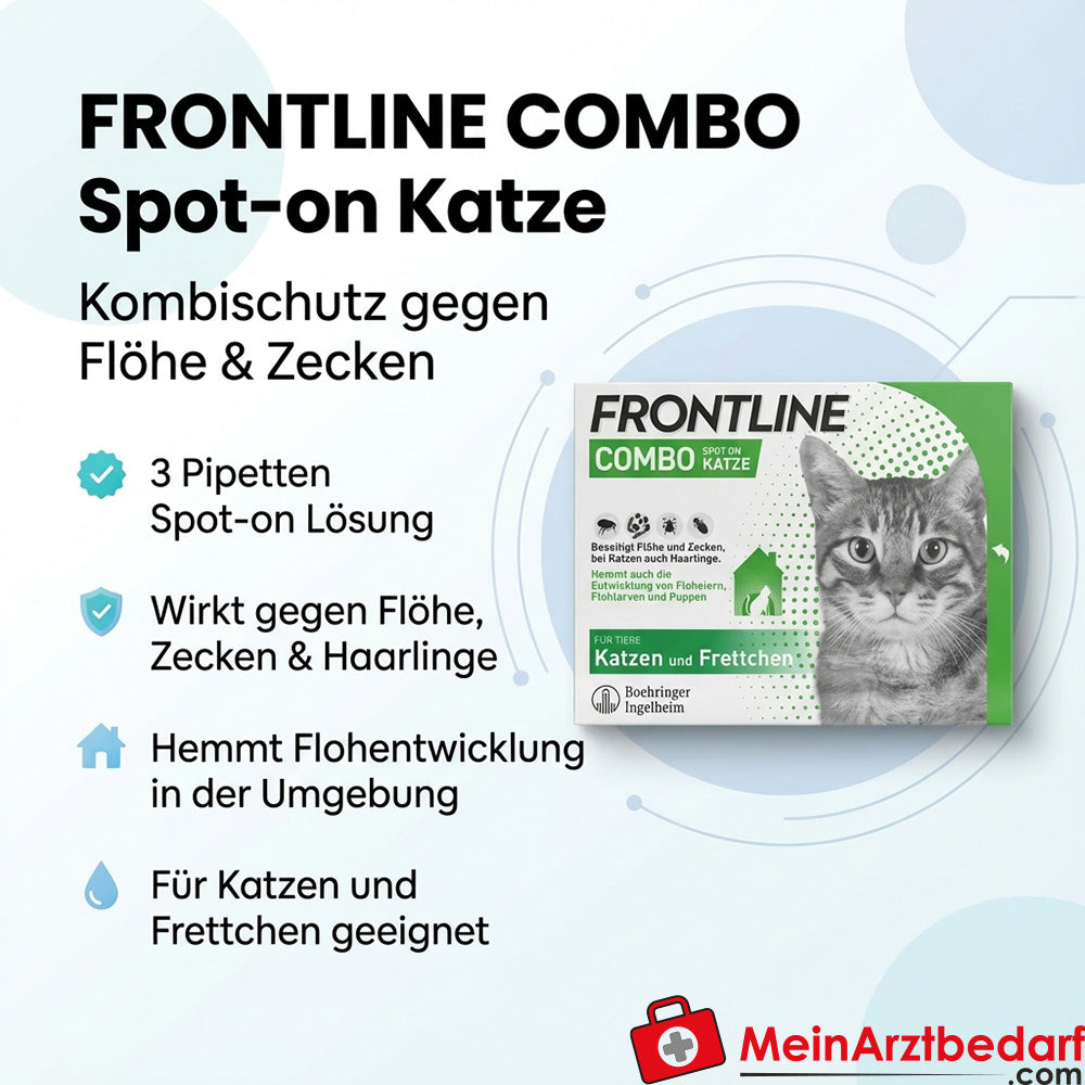 Frontline combo spot gatto, 3 pezzi