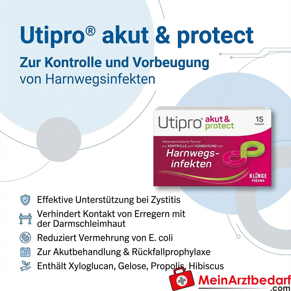 Utipro akut und protect Xyloglucan 100 mg, Gelose 50 mg Kapseln 15 Stück