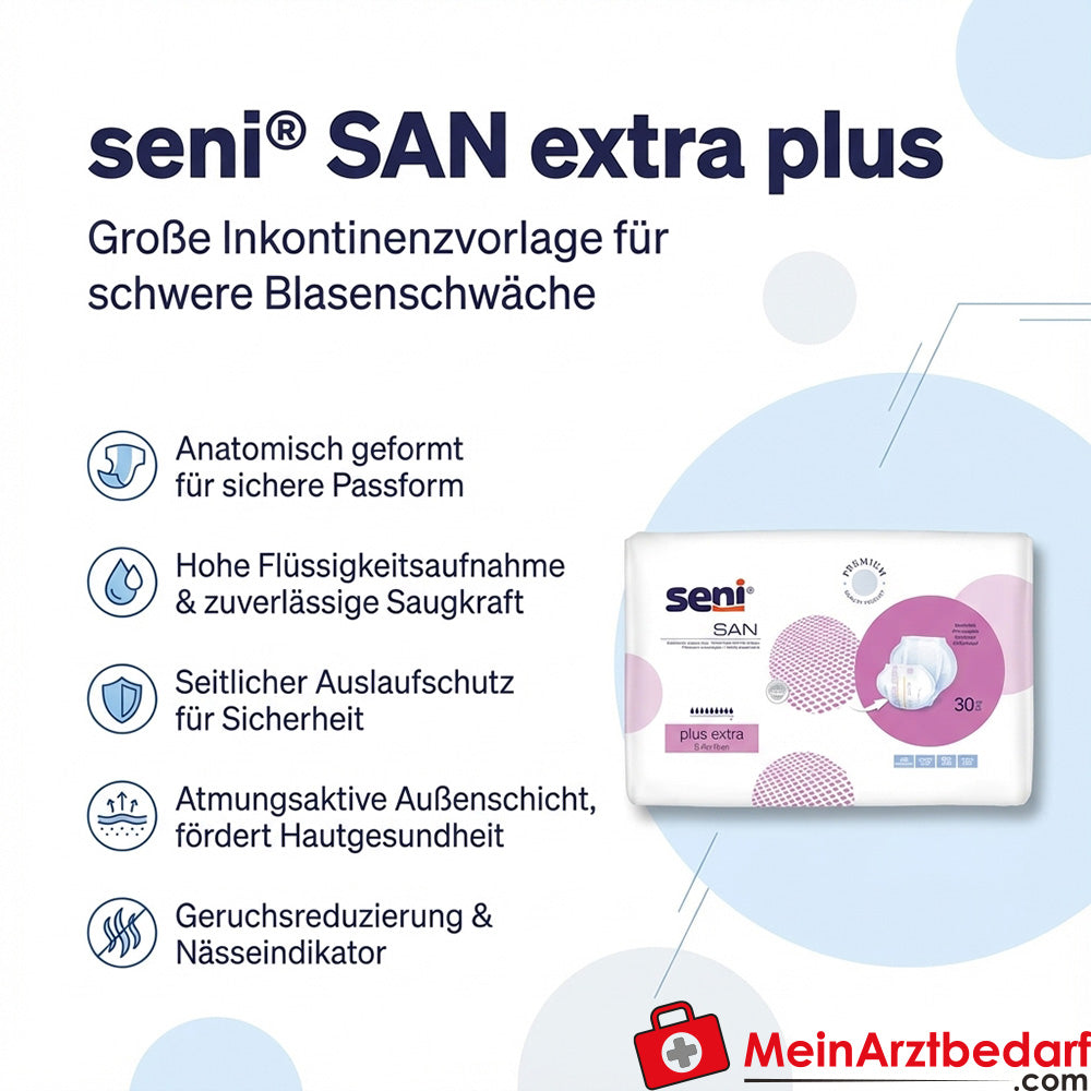 seni SAN extra plus Inkontinenzvorlage 37 x 69 cm