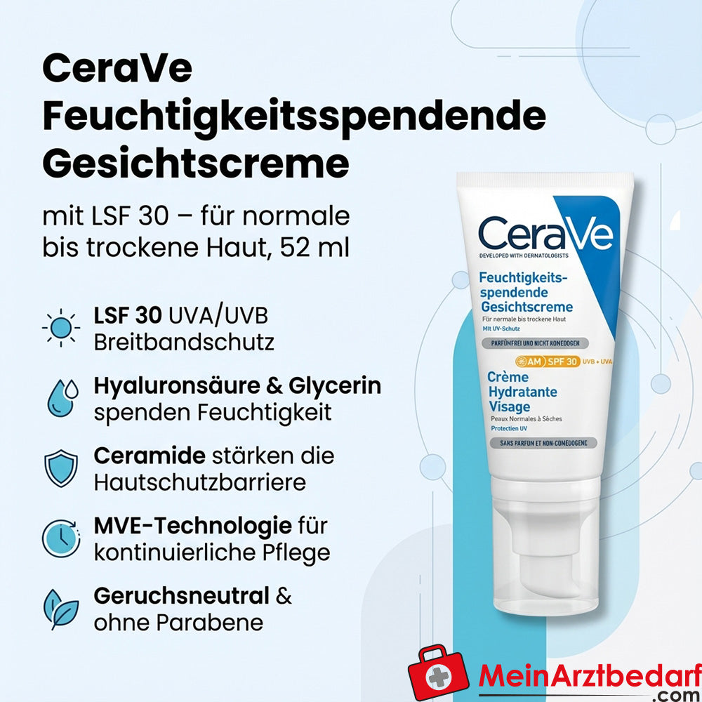 CeraVe Nawilżający krem do twarzy SPF 30 na dzień 52 ml