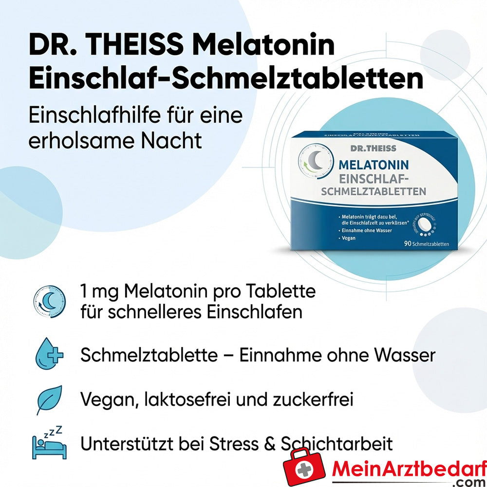 Dr. Theiss Melatonin Einschlaf-Schmelztabletten 1 mg, 90 St.