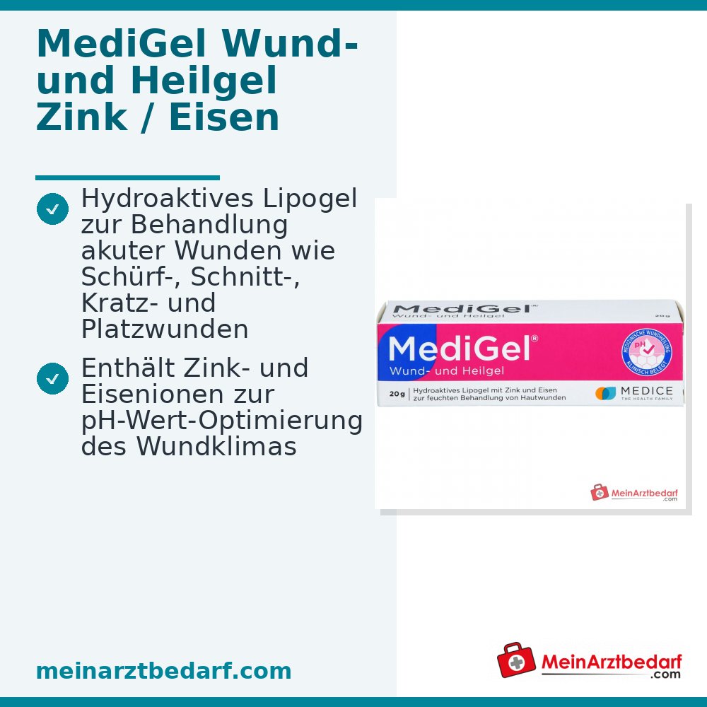 MediGel hydroaktywny lipożel z jonami cynku i żelaza do gojenia ran (otarcia, skaleczenia i zadrapania)