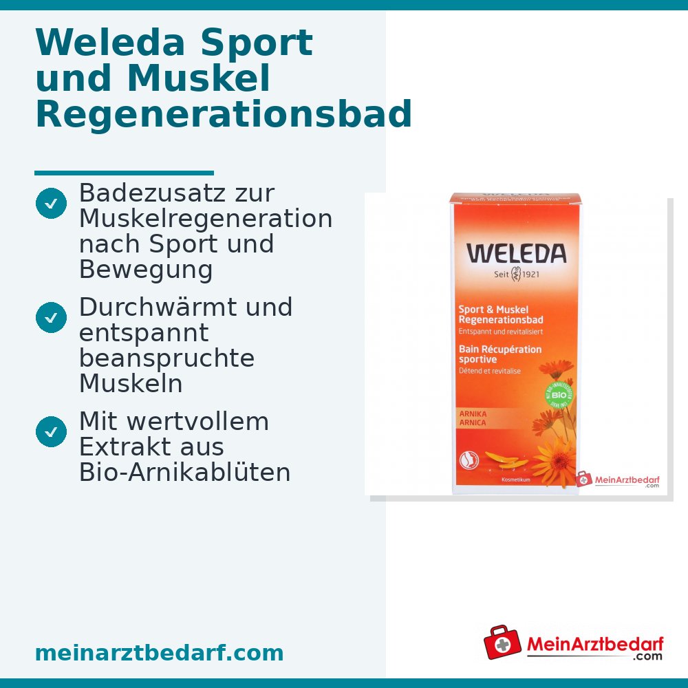 Weleda Sport & Bagno rigenerante per muscoli con arnica, 200 ml