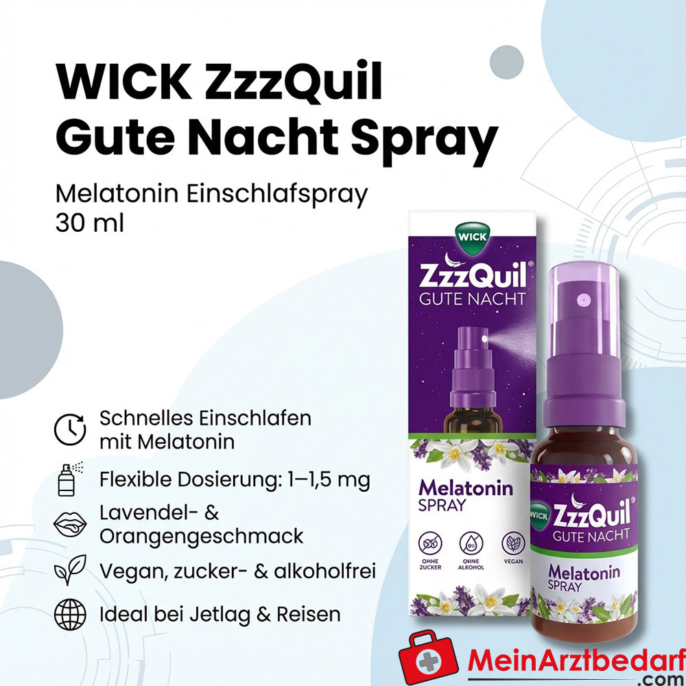 WICK ZzzQuil Good Night Spray Melatonine 1-1,5 mg per dosis Slaapspray 30 ml