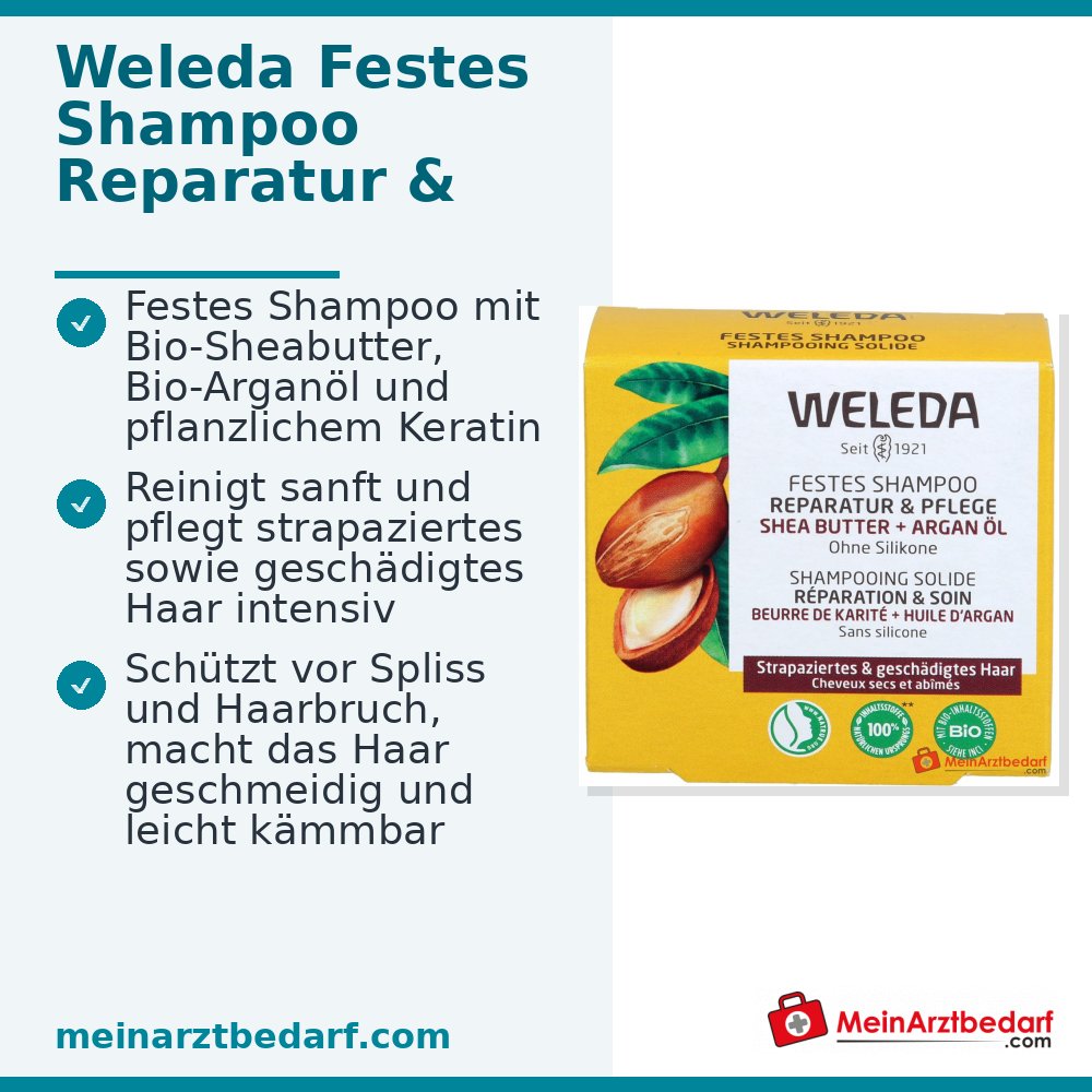 Weleda Shampoo Solido Riparazione & Cura, 50 g