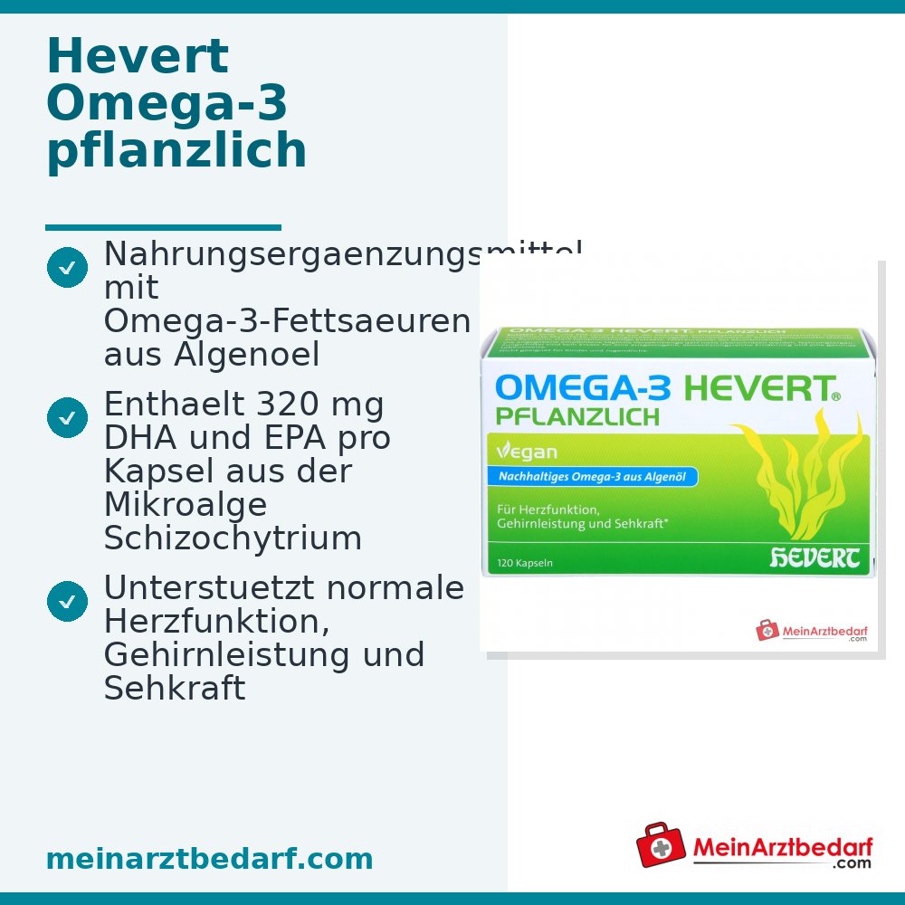 Hevert Omega-3 plantaardige veganistische zachte capsules, 120 st.