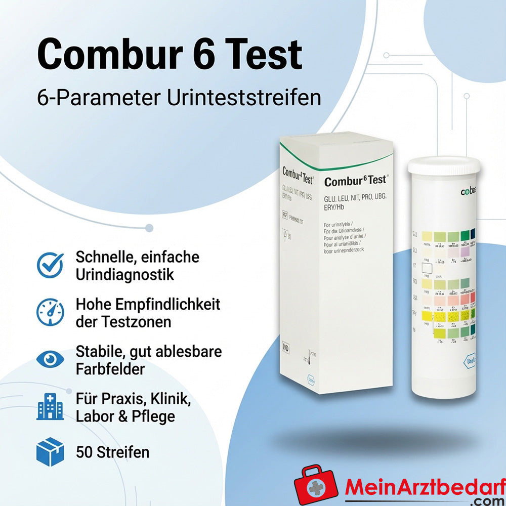 Combur 6 Test, 50 bandelettes de test urinaire