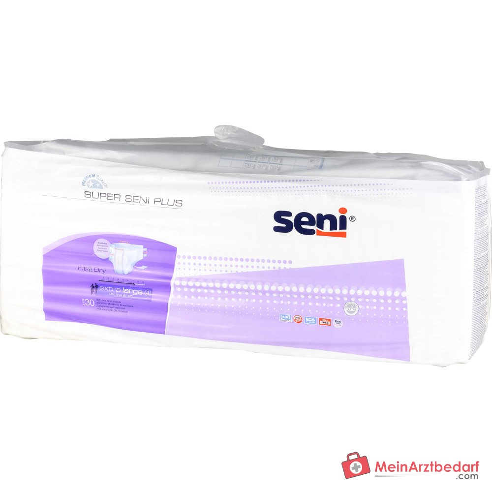 Seni Super Seni Plus XL pañales para incontinencia pañales adhesivos talla XL 30 unidades