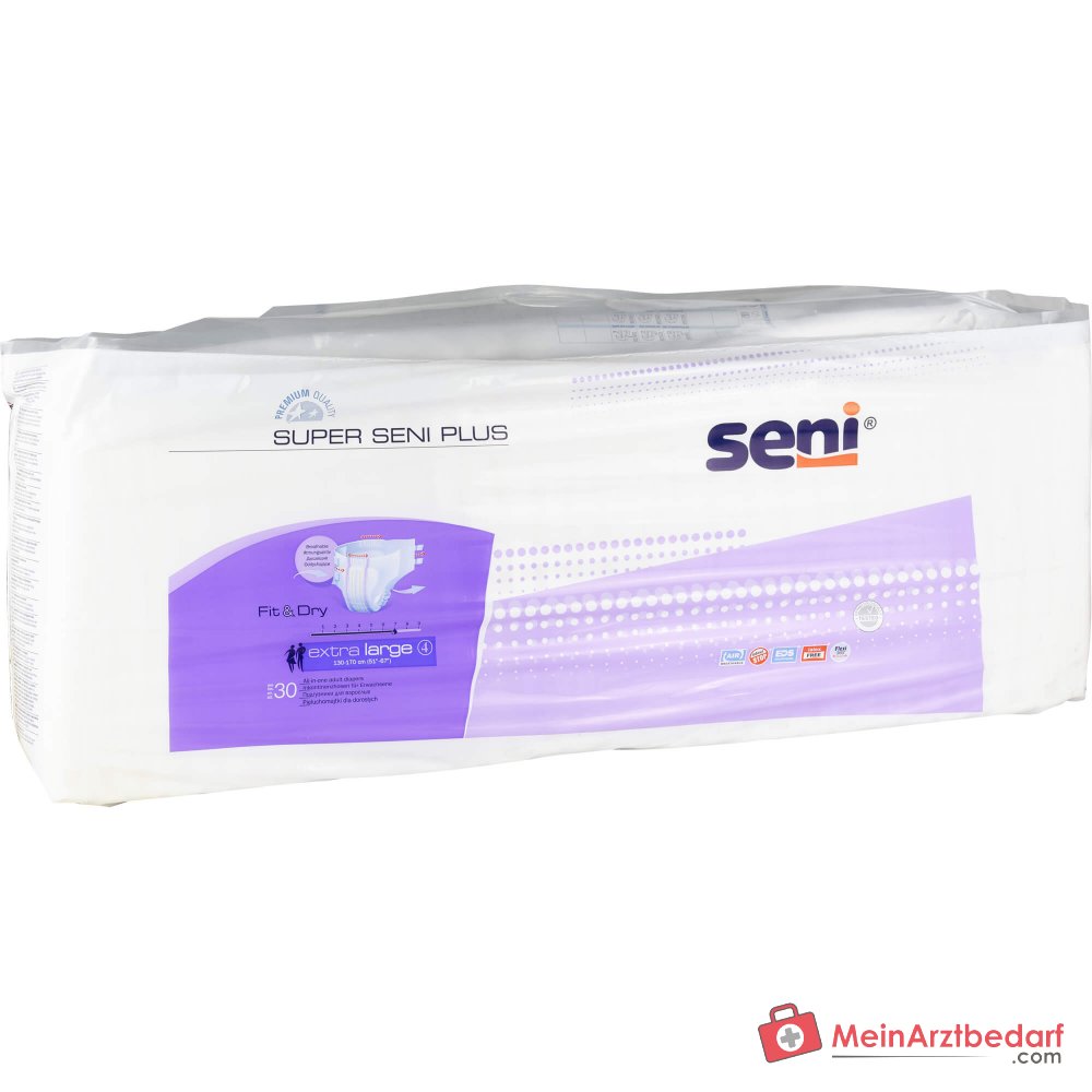 Seni Super Seni Plus XL pañales para incontinencia pañales adhesivos talla XL 30 unidades