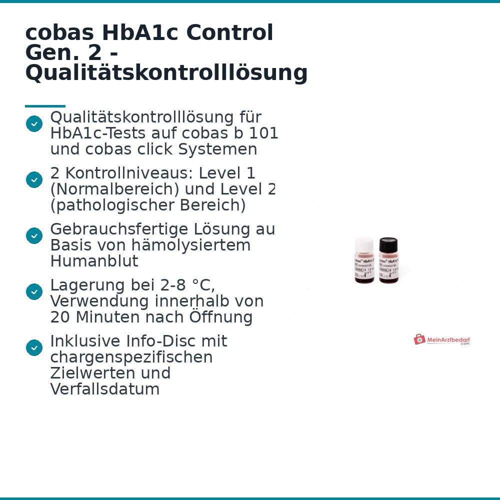 Roche cobas HbA1c Controles 4 x 2 ml voor cobas click en cobas b 101