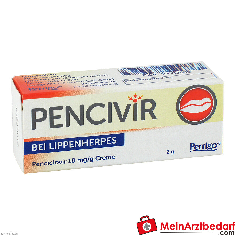 Pencivir bei Lippenherpes 10mg/g.