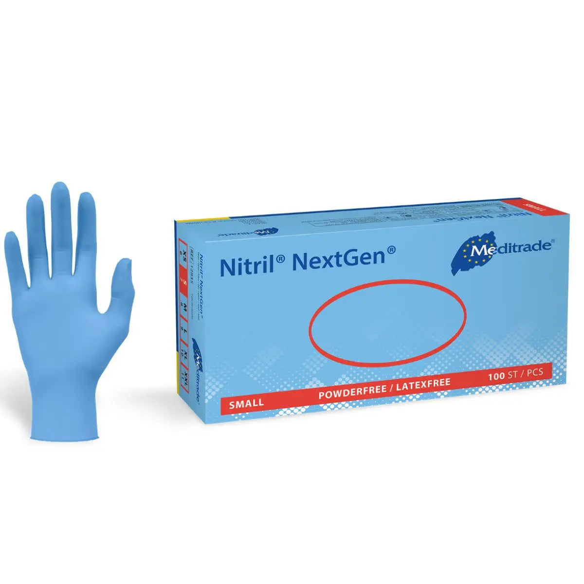 Meditrade Nitril NextGen Untersuchungshandschuhe blau, 100 Stk.
