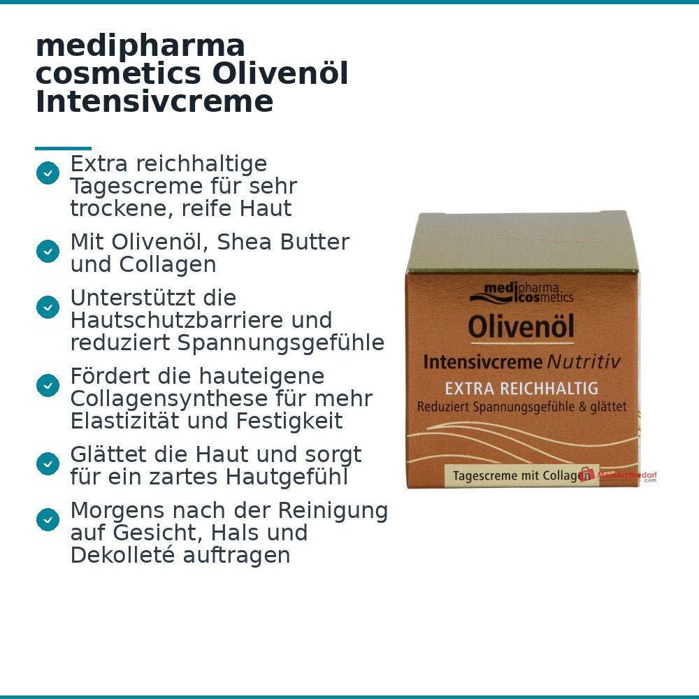 medipharma cosmetics Krem intensywnie odżywczy z oliwą z oliwek na dzień, 50 ml