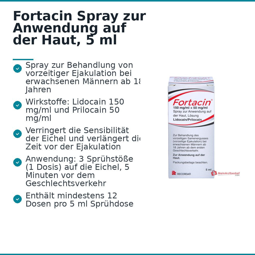 Fortacin Spray zur Anwendung auf der Haut, 5 ml