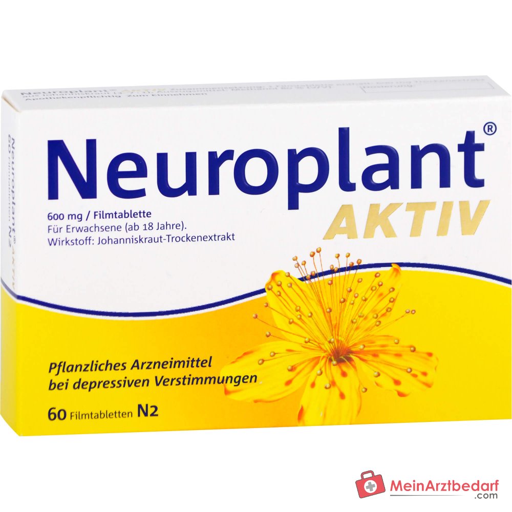 Dr. Willmar Schwabe Neuroplant Aktiv extracto seco de hierba de San Juan Comprimidos recubiertos 600 mg, 100 uds.