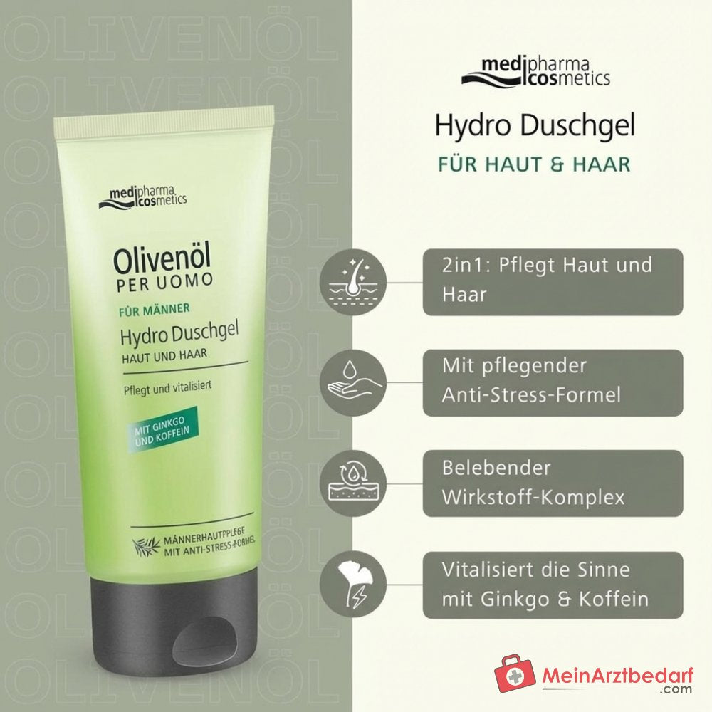 medipharma cosmetics Olivenöl Per Uomo Gel Douche Hydro, 150 ml