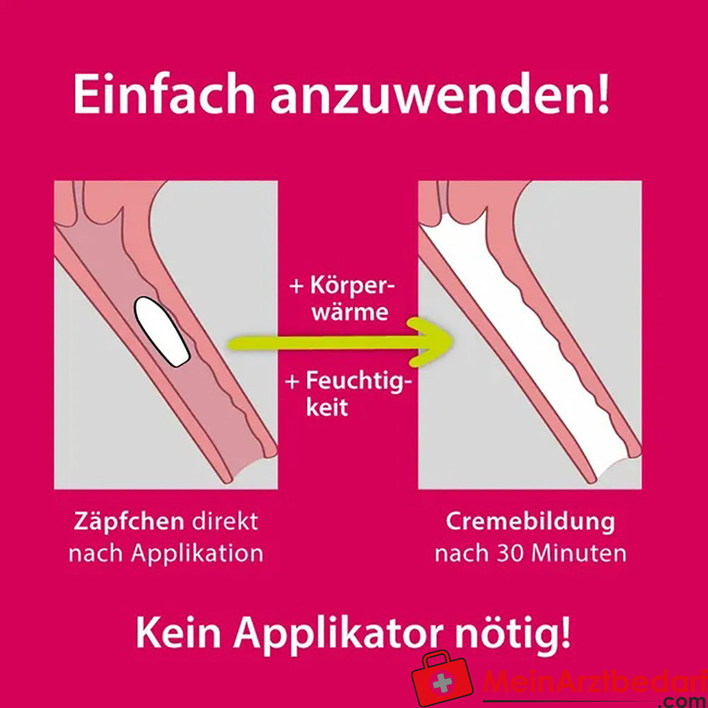 Vagisan FeuchtCreme Cremolum: Hormonfreies Vaginalzäpfchen bei trockener Scheide, 16 St..