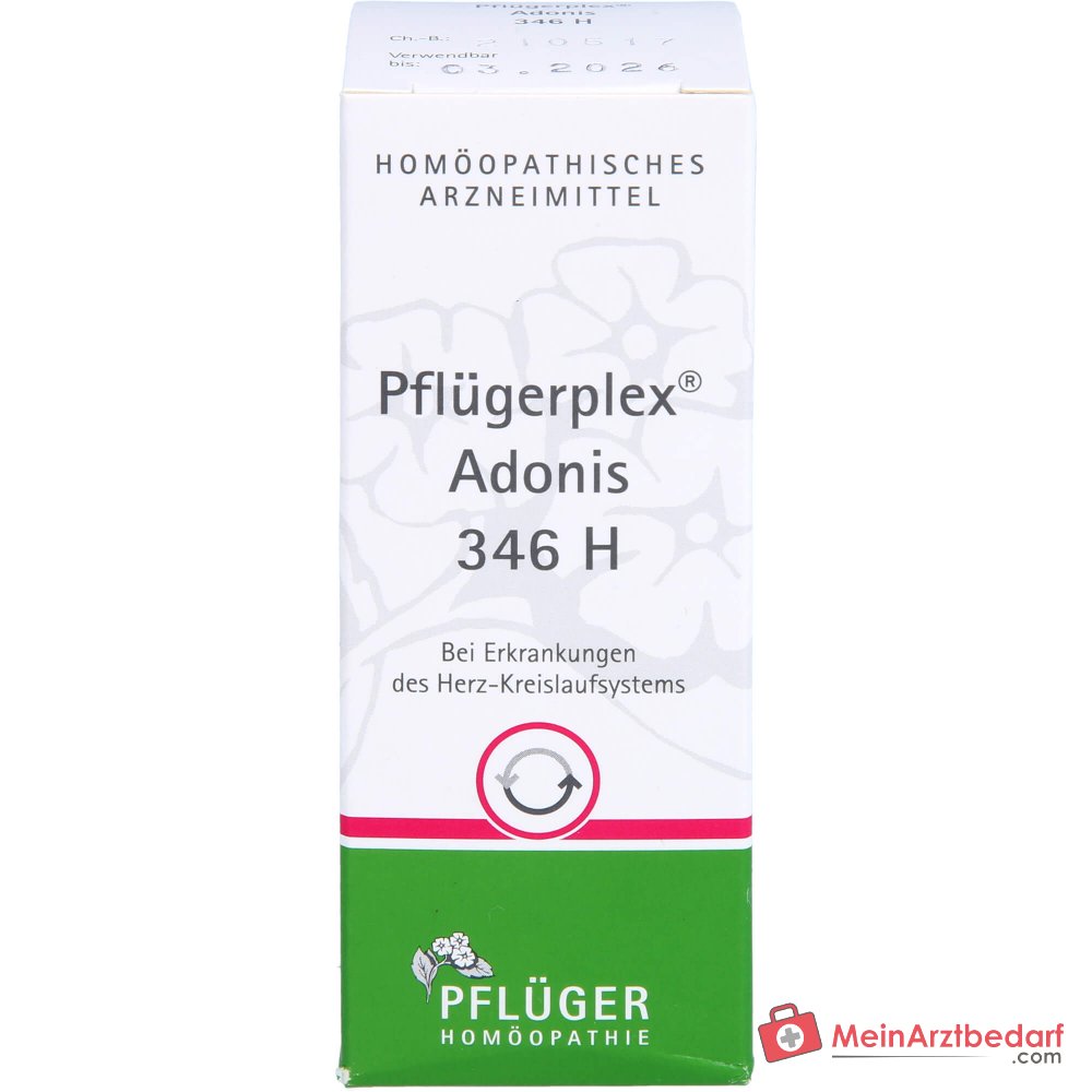 Pflügerplex Adonis 346 H – Adonis vernalis, Apocynum cannabinum, Kalmia latifolia comprimés 100 pièces
