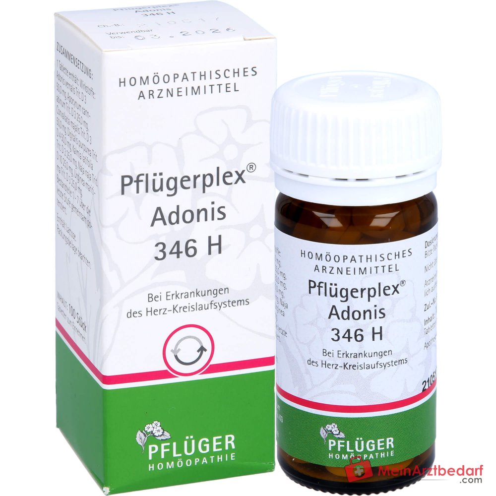 Pflügerplex Adonis 346 H – Adonis vernalis, Apocynum cannabinum, Kalmia latifolia Tabletten 100 St