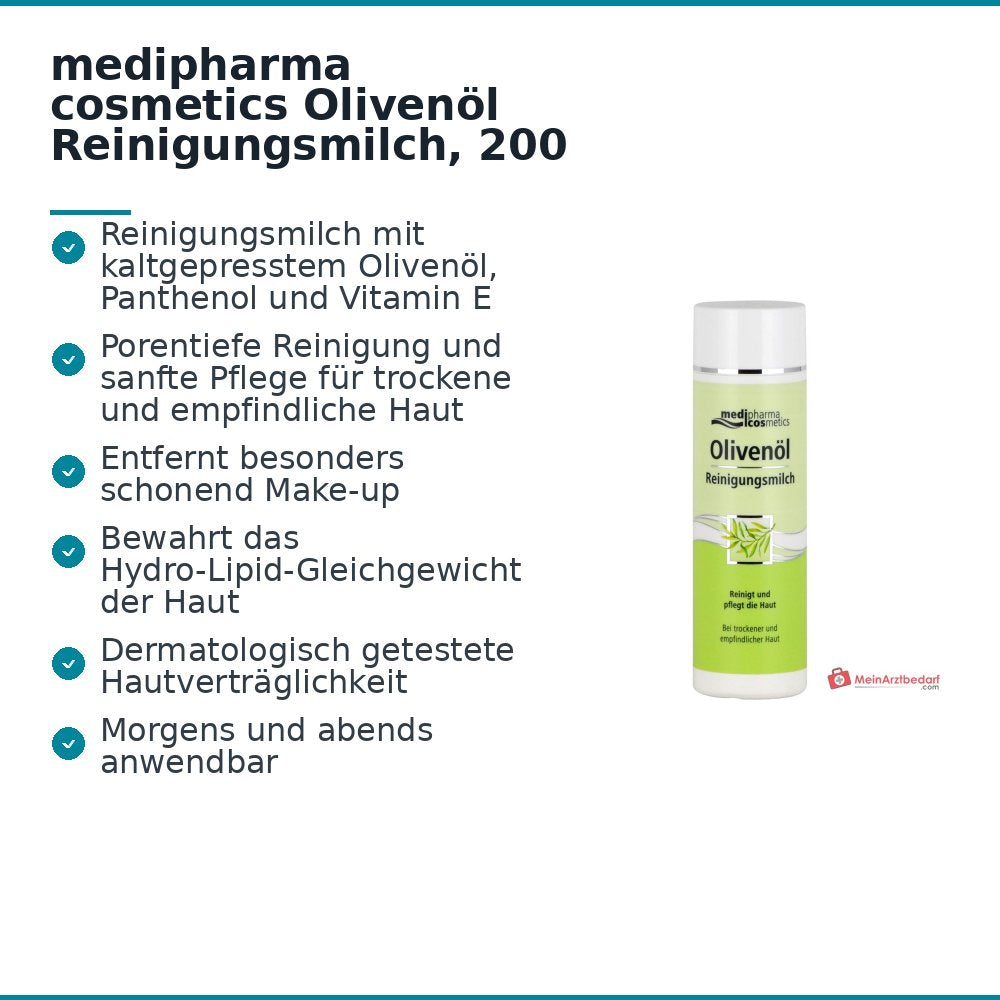 medipharma cosmetics Olijfolie Reinigingsmelk, 200 ml