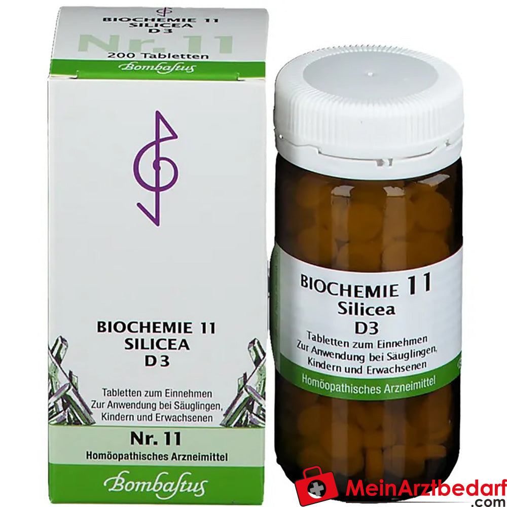 Bombastus Biochemie 11 Silicea D 3 Tabletten.