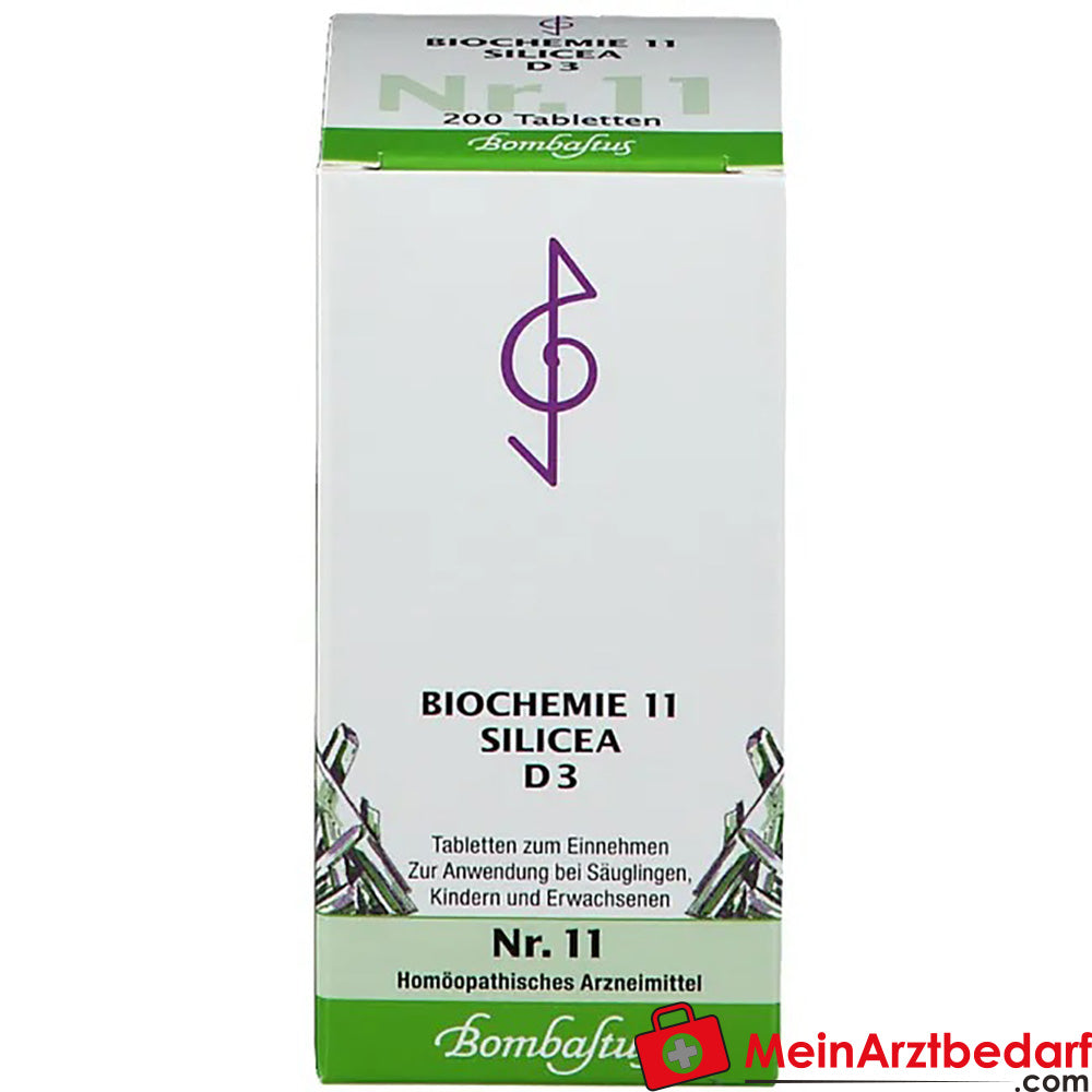 Bombastus Biochemie 11 Silicea D 3 Tabletten.