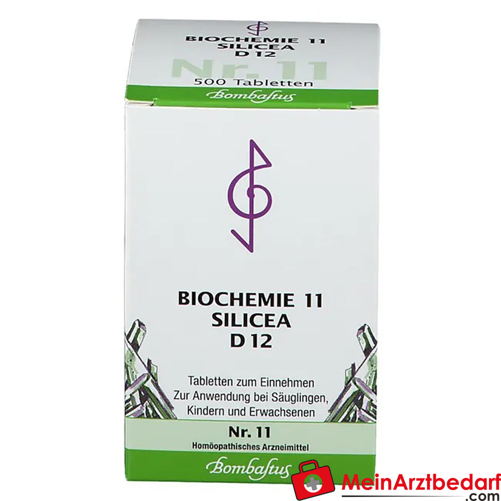 Bombastus Bioquímica 11 Silicea D12 Acidum silicicum 250 mg Comprimidos