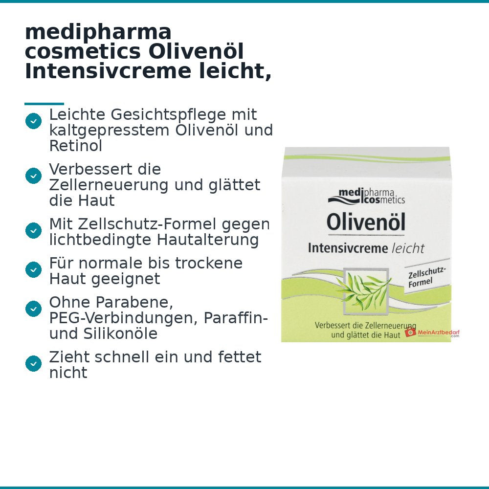 medipharma cosmetics Olijfolie Intensiefcrème licht, 50 ml