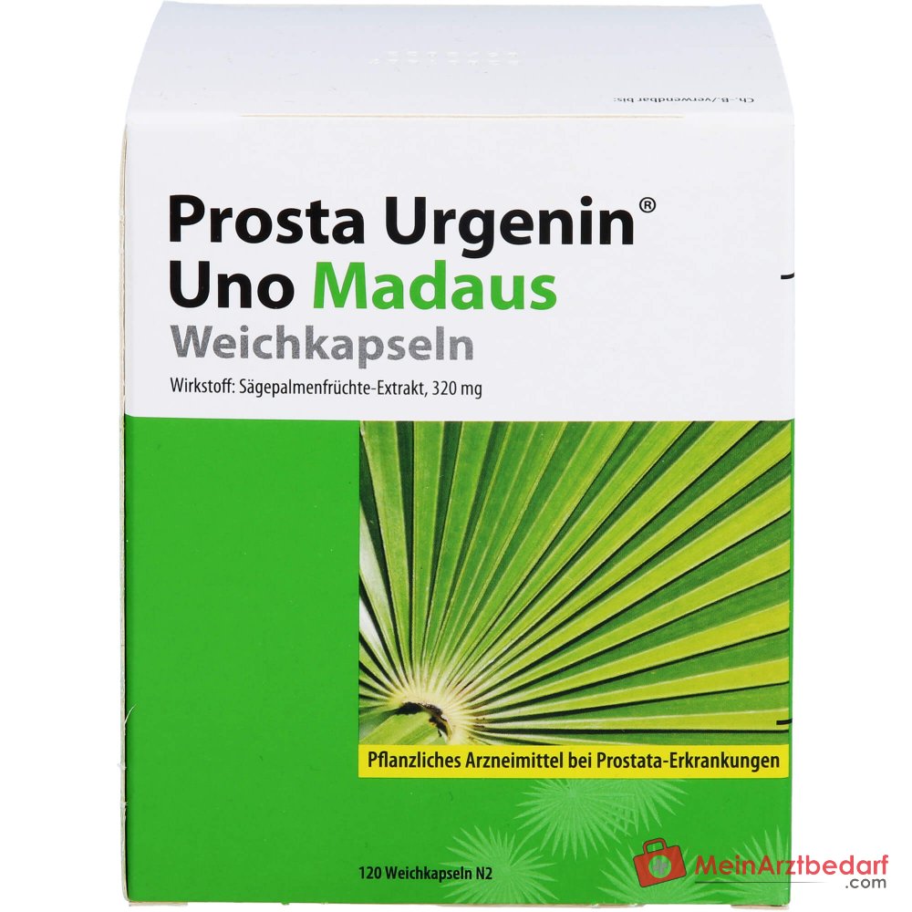 Prosta Urgenin Uno Madaus Zachtgelcapsules met dik extract van zaagpalmbessen, 60 stuks.