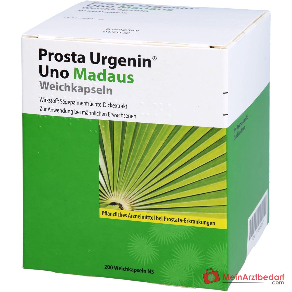 Prosta Urgenin Uno Madaus Zachtgelcapsules met dik extract van zaagpalmbessen, 60 stuks.