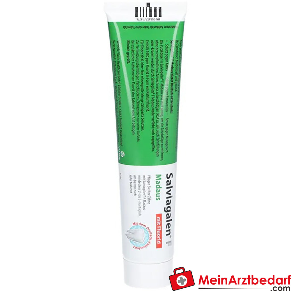 Salviagalen F Madaus|Medizinische Zahnpasta mit Fluorid, 75ml.