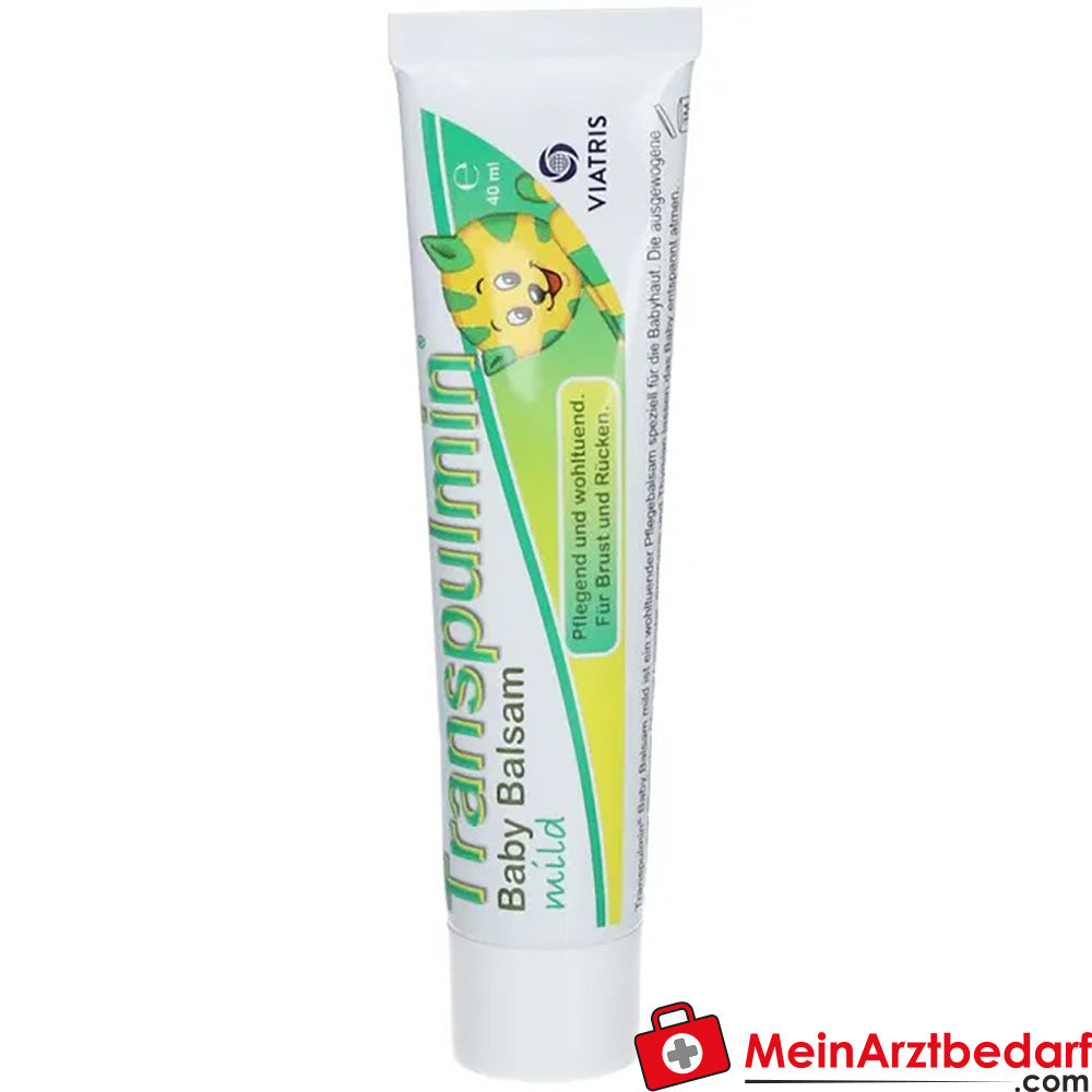 Transpulmin Baby Balsam mild: Wohltuender Erkältungsbalsam für Kinder ab 3 Monaten, 40ml.