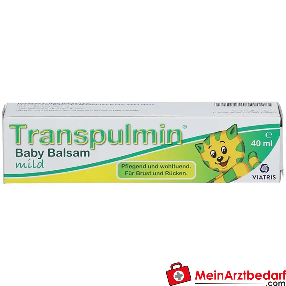 Transpulmin Baby Balsam mild: Wohltuender Erkältungsbalsam für Kinder ab 3 Monaten, 40ml.