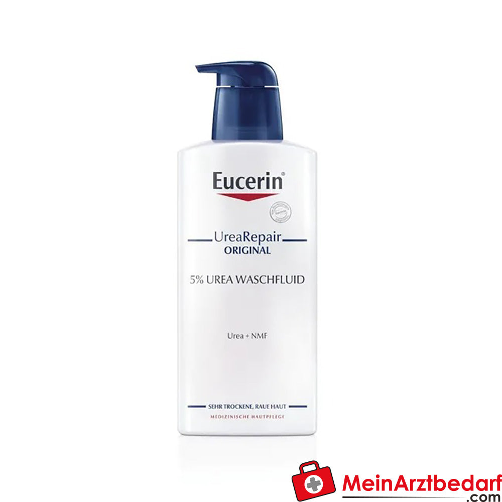 Eucerin® UreaRepair ORIGINAL Waschfluid 5% - für trockene bis extrem trockene Haut, 400ml.