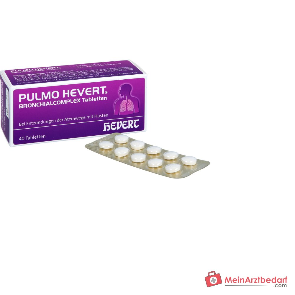 Hevert Pulmo Bronchialcomplex Tabletten, 40 tabletten.