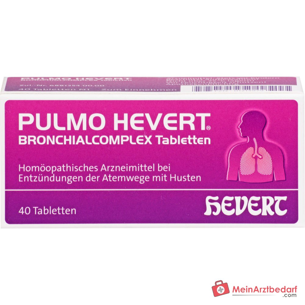 Hevert Pulmo Bronchialcomplex Tabletten, 40 tabletten.