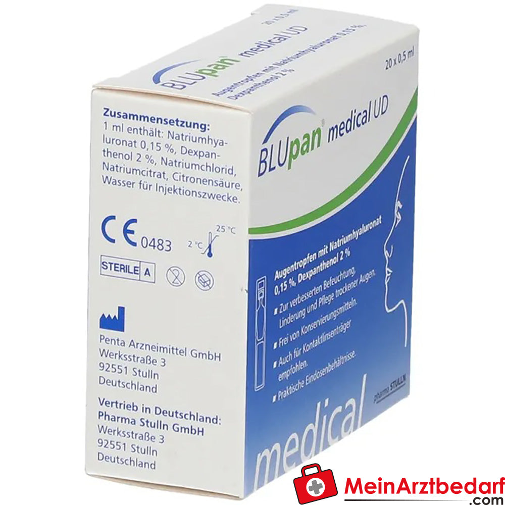 BLUpan® medical UD Augentropfen, 20x 0,5ml.