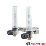 AEROway® Fine Doppel-Flowmeter für Sauerstoff mit farbneutraler Kennzeichnung.