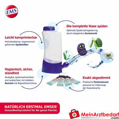 EMSER® Nasendusche mit 4 Beutel Nasenspülsalz, 1 St..