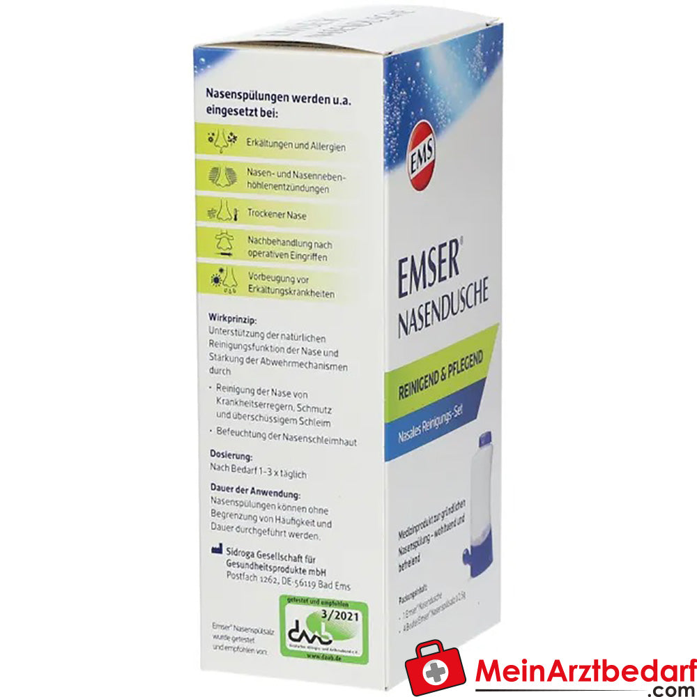 EMSER® Nasendusche mit 4 Beutel Nasenspülsalz, 1 St..