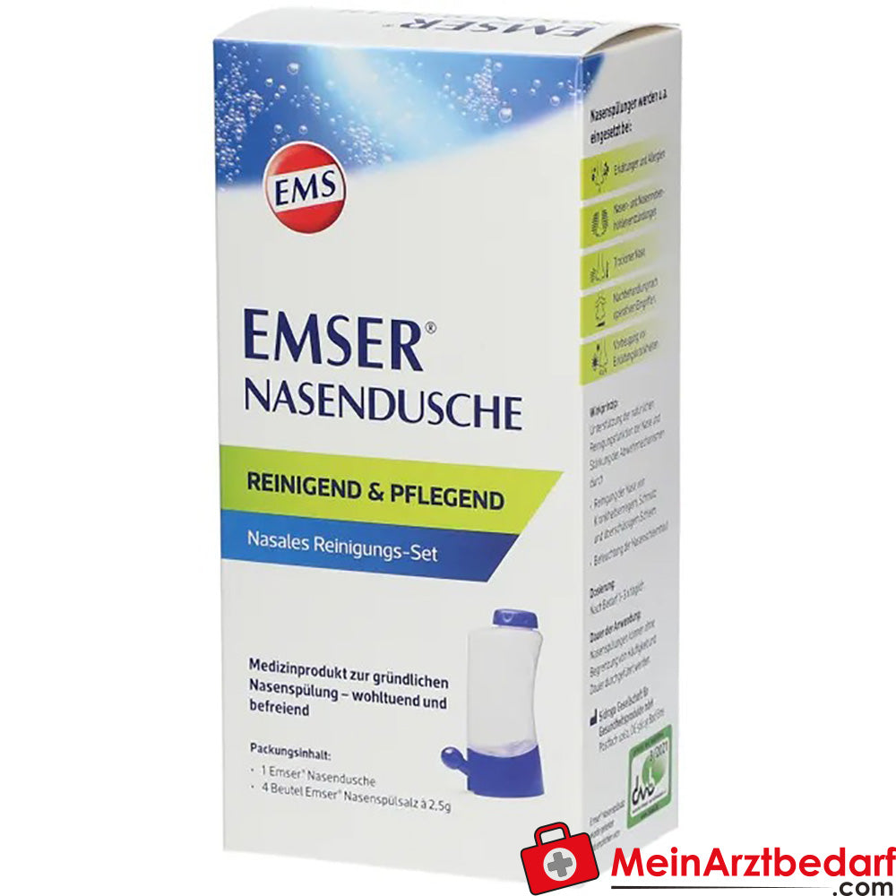 EMSER® Nasendusche mit 4 Beutel Nasenspülsalz, 1 St..
