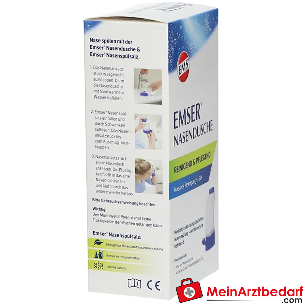 EMSER® Nasendusche mit 4 Beutel Nasenspülsalz, 1 St..