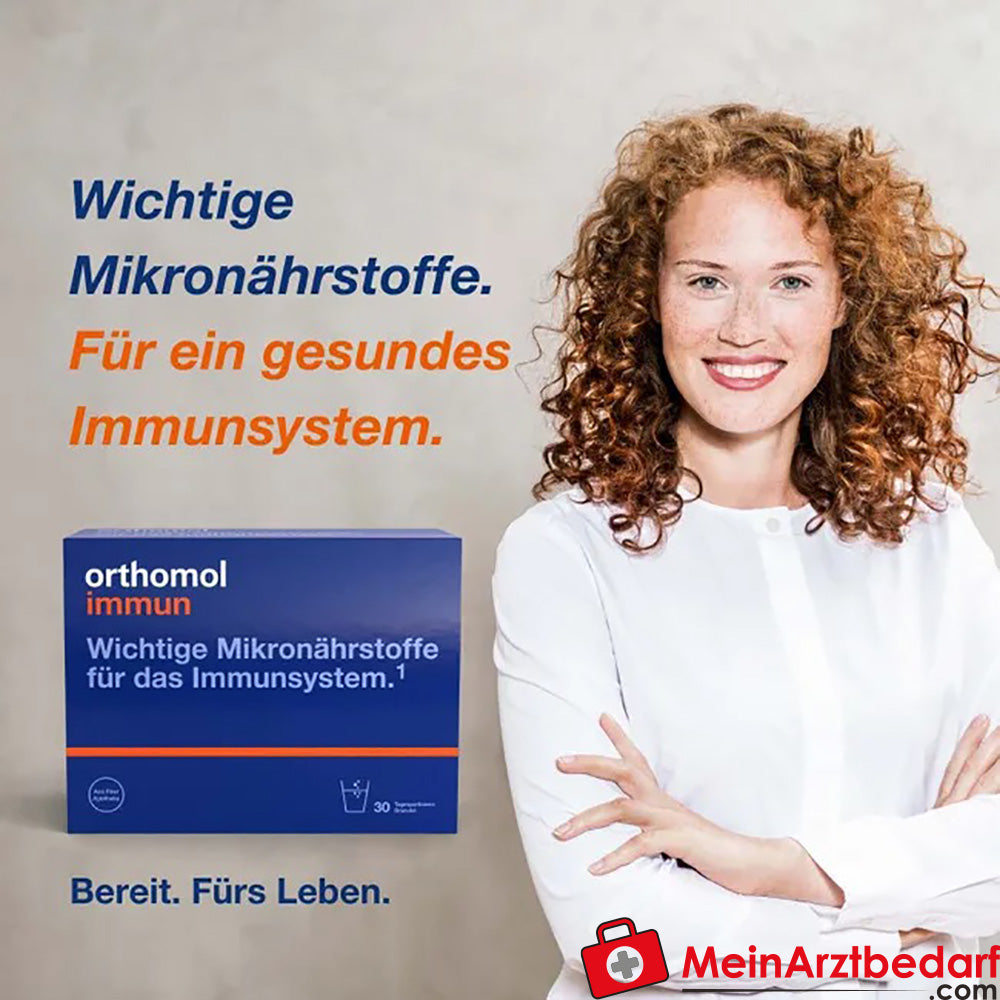 Orthomol Immun - Nahrungsergänzung mit Vitamin C, Vitamin D und Zink - Granulat, 30 St..