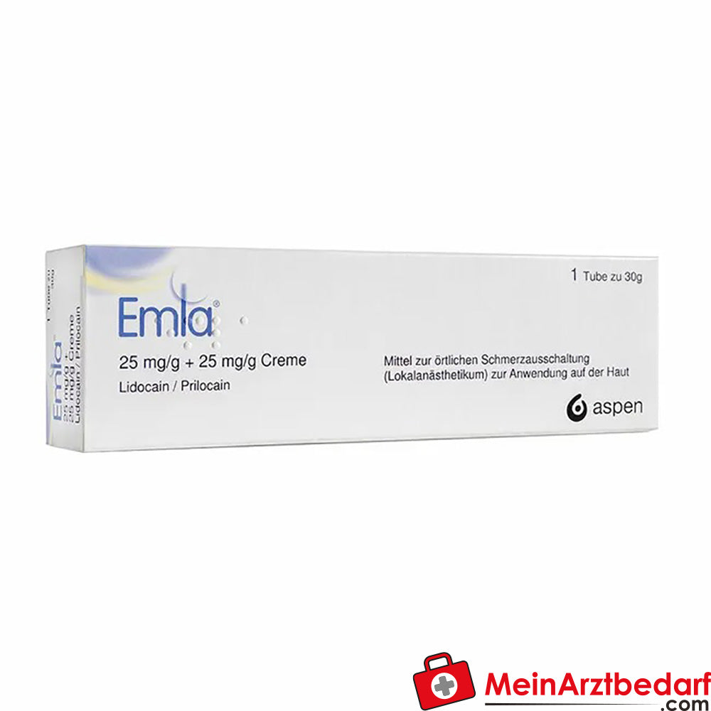 Emla® 25 mg/g Lidocain + 25 mg/g Prilocain.